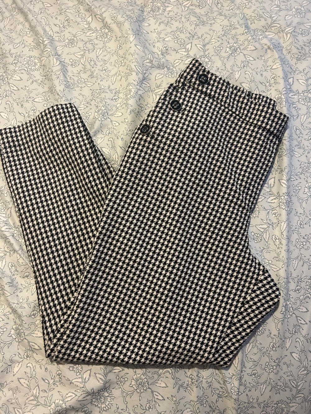 Jules & Leopold Black and White Houndstooth Pants